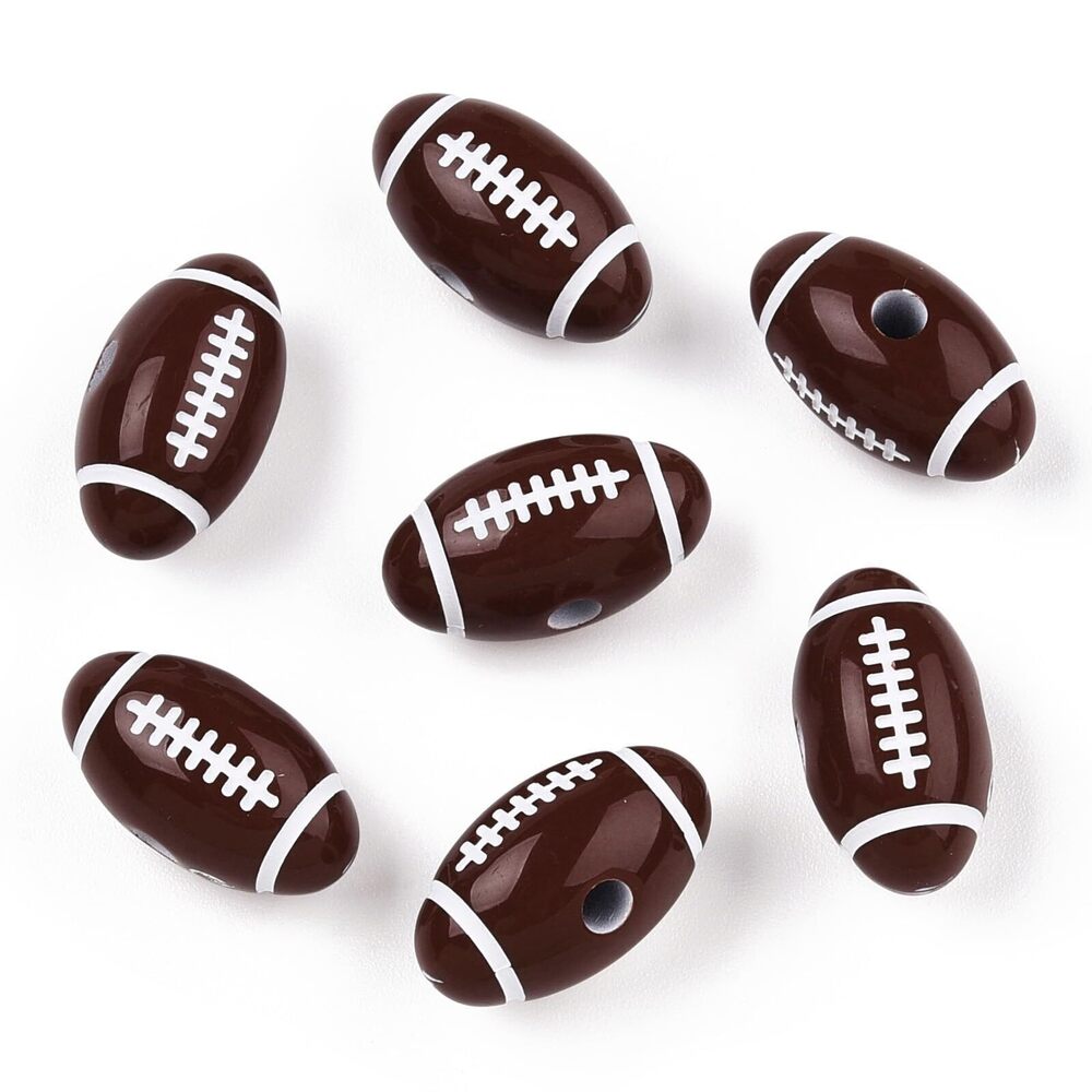 9503 460 pcs Rugby Ball Theme Acrylic Beads Lovely Sport Cartoon Football